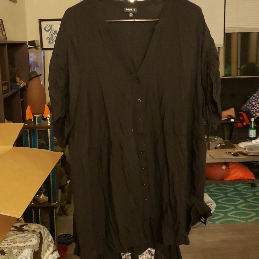 Torrid
Black Challis Tie-Sleeve Babydoll size 4